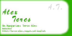 alex tercs business card